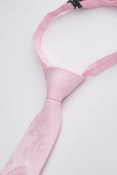 Junior Pink Paisley Tie